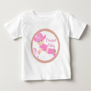 Baby Cowgirl Pink Hat Boots and Horse Dress T-Shirt