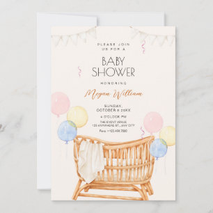 Baby crib Baby Shower Invitation