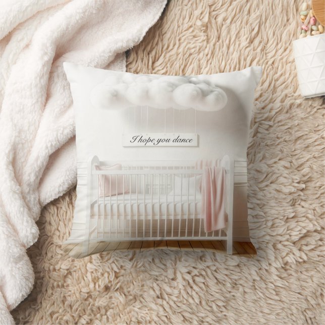 Baby Crib With Clouds and Sign Cushion (Blanket)