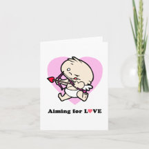 Baby Cupid Aiming For Love Card