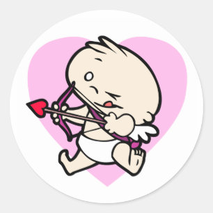 Baby Cupid Aiming For Love Stickers