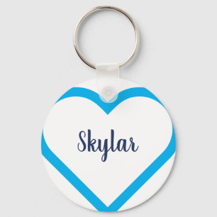 Baby Custom Name Heart Key Ring