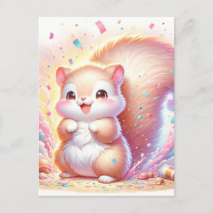 Baby, cute animal squirrel, Postcrossing Postcard