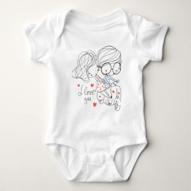 Baby cycling onesie (Front)