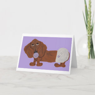 Baby Dachshund Card