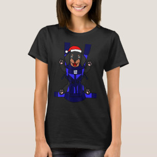 Baby Dachshund Santa Funny Cute Dog Mum Dad Christ T-Shirt