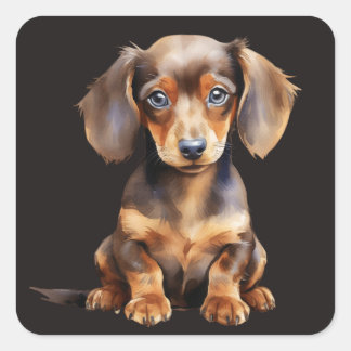 Baby Dachshund Square Sticker