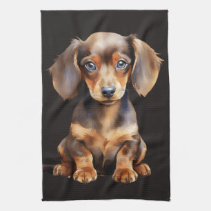 Baby Dachshund Tea Towel