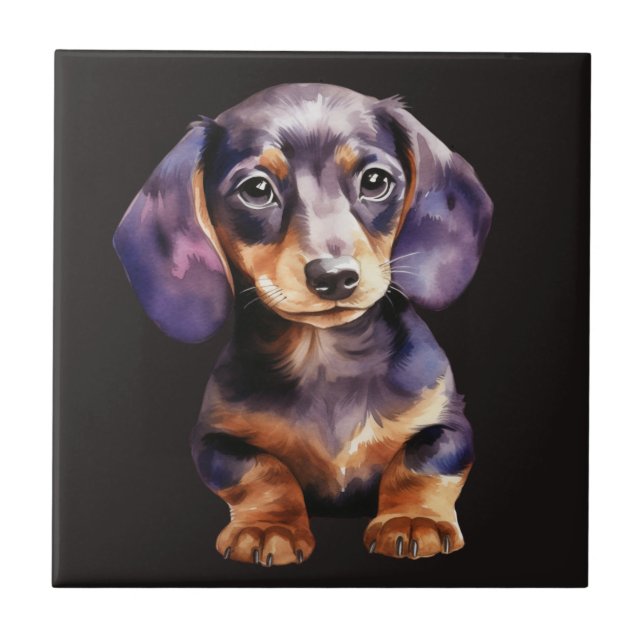 Baby Dachshund Tile (Front)