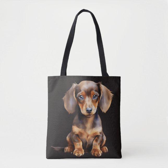 Baby Dachshund Tote Bag (Front)