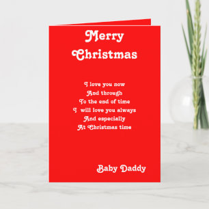 Baby daddy Christmas greeting cards