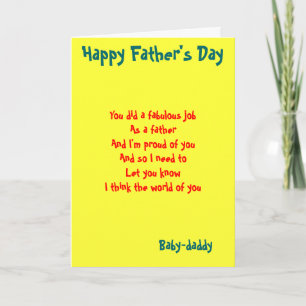 Baby daddy  father's day greeting cards