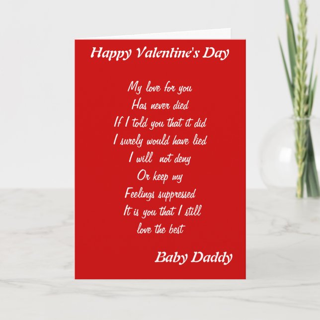 Baby daddy valentine's day greeting  cards (Front)