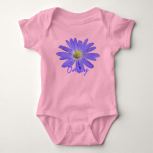Baby Daisy Creeper Organic Purple Flower Baby Top