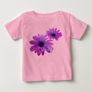 Baby Daisy T-shirt Personalised Purple Baby Shirt