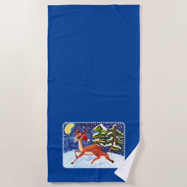 Baby Deer Beach Towel (Front)