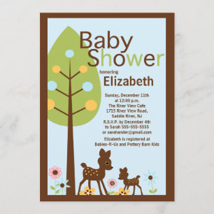 Baby Deer Boy Baby Shower Invitation