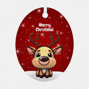 Baby Deer, Fawn, Doe 🦌 🎄Cute Merry Christmas Metal Tree Decoration