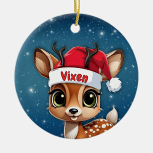 Baby Deer, Fawn, Doe, Reindeer🦌 🎄Merry Christmas Ceramic Tree Decoration