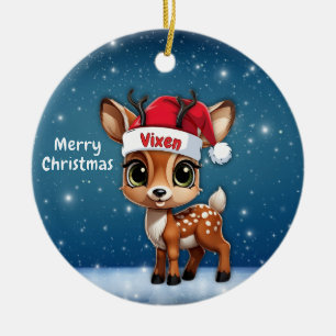 Baby Deer, Fawn, Doe, Reindeer🦌 🎄Merry Christmas Ceramic Tree Decoration