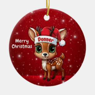 Baby Deer, Fawn, Doe, Reindeer🦌 🎄Merry Christmas Ceramic Tree Decoration