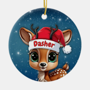 Baby Deer, Fawn, Doe, Reindeer🦌 🎄Merry Christmas Ceramic Tree Decoration