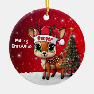 Baby Deer, Fawn, Doe, Reindeer🦌 🎄Merry Christmas Ceramic Tree Decoration