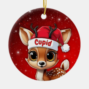 Baby Deer, Fawn, Doe, Reindeer🦌 🎄Merry Christmas Ceramic Tree Decoration