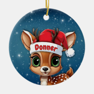 Baby Deer, Fawn, Doe, Reindeer🦌 🎄Merry Christmas Ceramic Tree Decoration