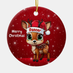 Baby Deer, Fawn, Doe, Reindeer🦌 🎄Merry Christmas Ceramic Tree Decoration