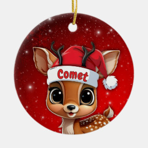 Baby Deer, Fawn, Doe, Reindeer🦌 🎄Merry Christmas Ceramic Tree Decoration