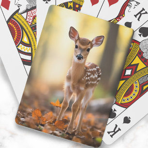Baby Deer Fawn Forest Photo Playing Cards