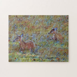 Baby Deer Fawn Resting Deer Art Puzzle