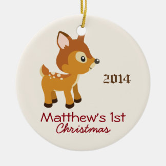 Baby Deer First Christmas Ornament