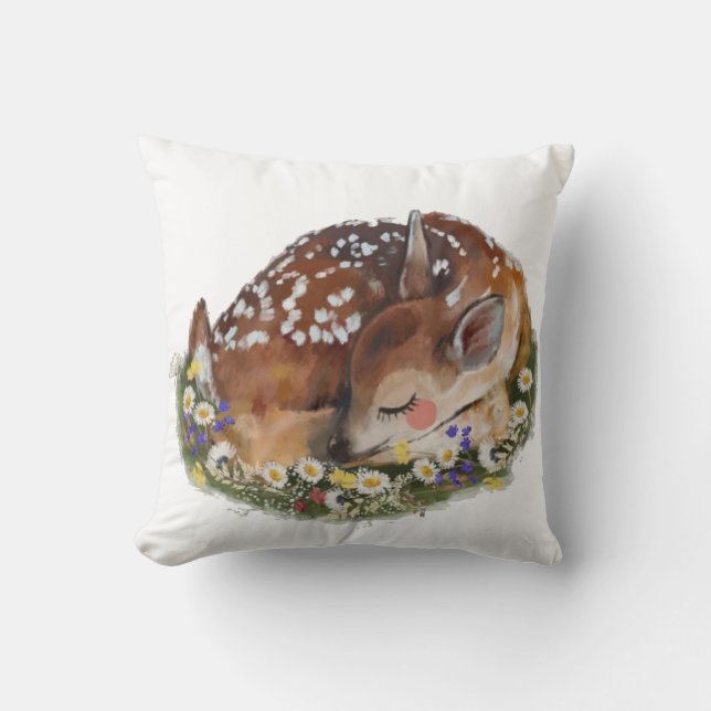 Baby Deer Girls  Cushion (Front)