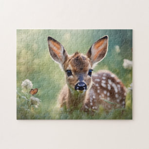 baby deer in the wild jigsaw puzzle