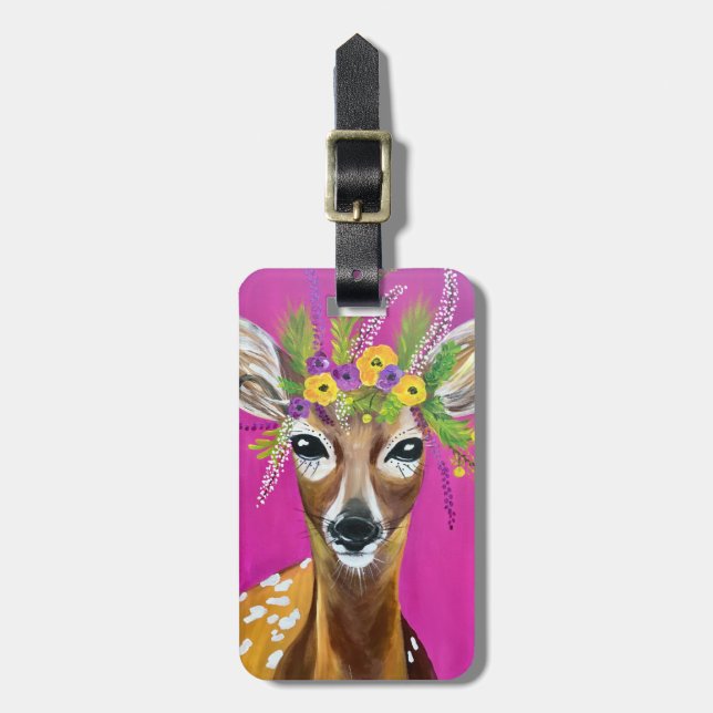 Baby Deer Luggage Tag (Front Vertical)