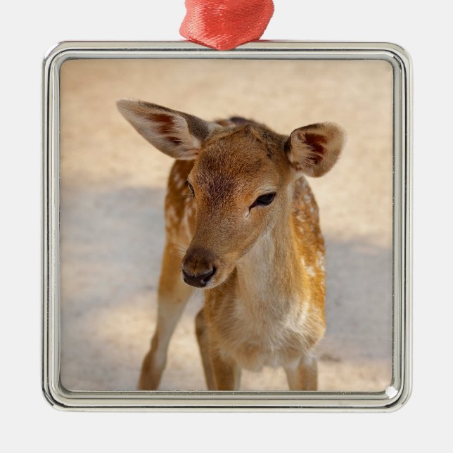 Baby Deer Metal Tree Decoration (Front)
