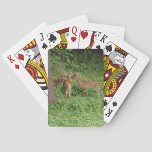 Baby Deer Pow-Wow in the Woods Playing Cards