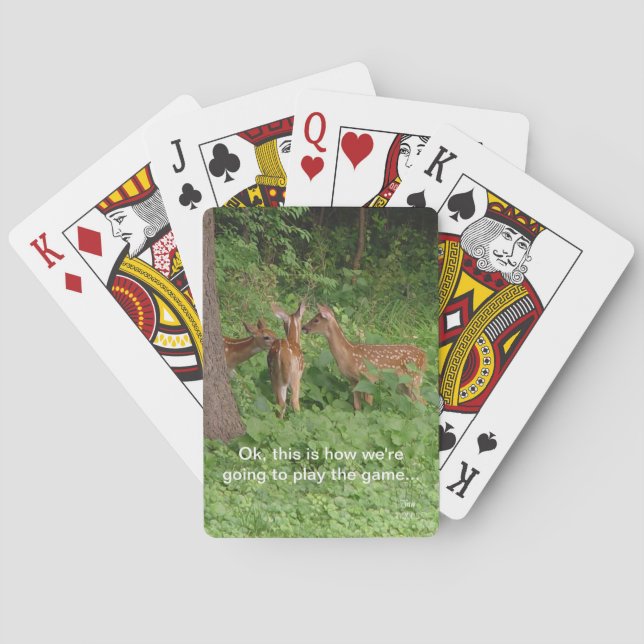 Baby Deer Quote Saying Playing Cards (Back)