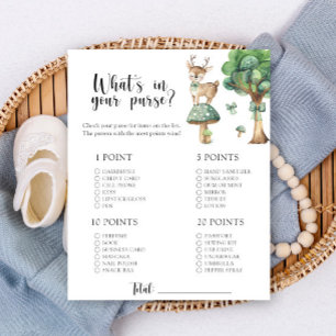 Baby Deer - Whats in your purse baby shower game