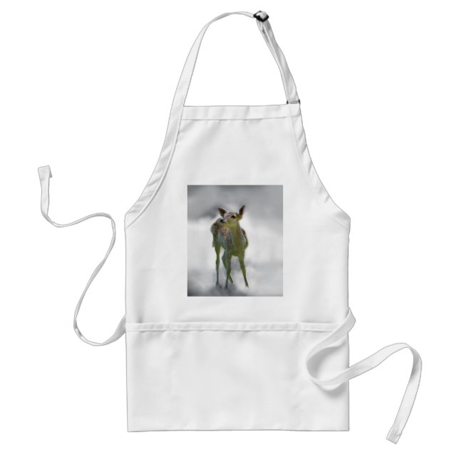 Baby deer's curiosity standard apron (Front)