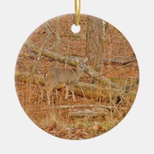 Baby Deer's First  winter Ceramic Tree Decoration