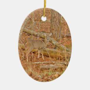Baby Deer's First  winter Ceramic Tree Decoration