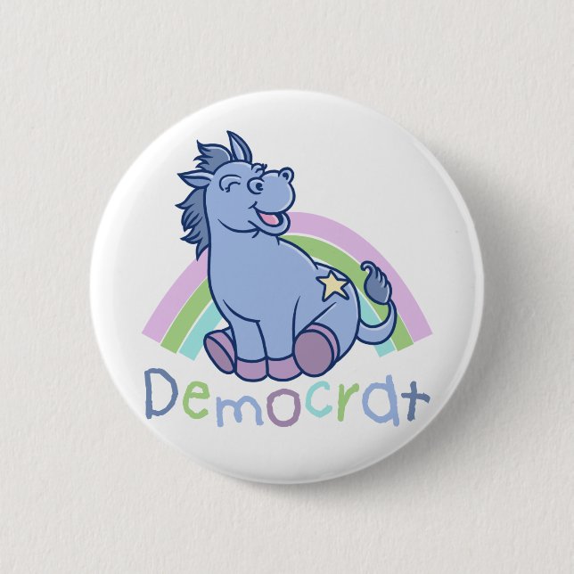 Baby Democrat Donkey 6 Cm Round Badge (Front)