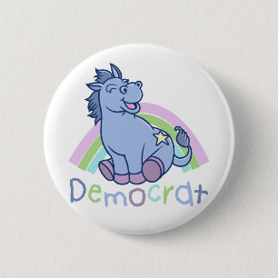 Baby Democrat Donkey 6 Cm Round Badge