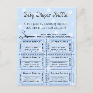 Baby Diaper Raffle Tickets Postcard
