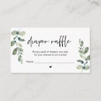 Baby Diaper Raffle, Win a prize, Casual Greenery 