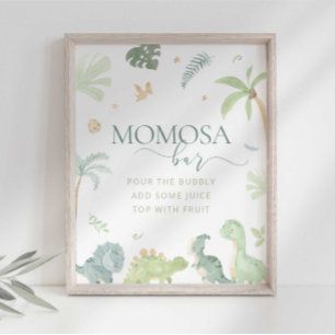 Baby Dino Baby Shower Momosa Bar Sign