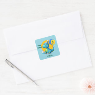 Baby Dino Birthday Sticker